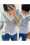 SWEATER SOFT LACE 1477 GRAY