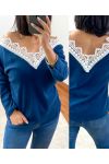 SWEATER SOFT LACE 1477 NAVY BLUE