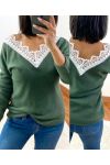 SWEATER SOFT LACE 1477 MILITARY GREEN