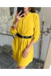 LOOSE SHIRT DRESS WITH BUTTONS 7993 MUSTARD