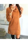 ROLL NECK TUNIC DRESS 9175 CAMEL