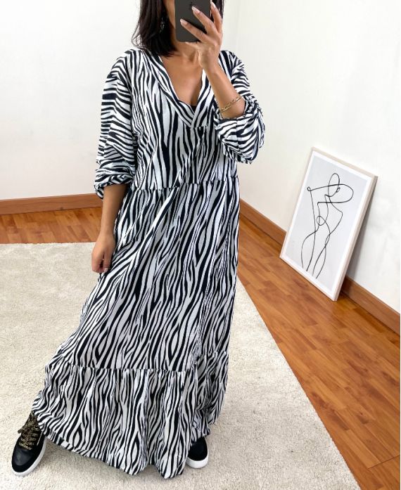 OVERSIZED LONG DRESS 1071I1 BLACK