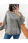 ELASTIC BASE SWEATER + COLLAR 3680 GREY