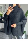 A934 ROLL NECK PULLOVER BLACK
