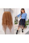 FRILLY TULLE SKIRTS CAMEL 21329