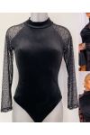 FLUWELEN KANTEN BODYSUIT 21340-2 PARELS