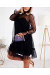 ROBE DE SOIREE TULLE NOIR 21326