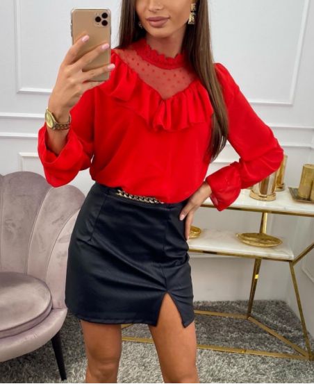 BLUSE TOP SPITZE 21377 ROT