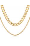 DOUBLE CHAIN NECKLACE V99767 GOLD