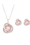 CONJUNTO DE JOYAS CON ADORNOS DE PERLAS DE ORO ROSA