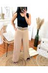 OVERSIZED FLUID TROUSERS WITH ELASTIC WAISTBAND 6653 CAMEL