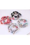 MULTILAYER BRACELET WITH PENDANT 1158 BLACK