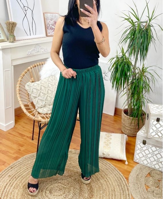 PLEATED TROUSERS 22380 GREEN