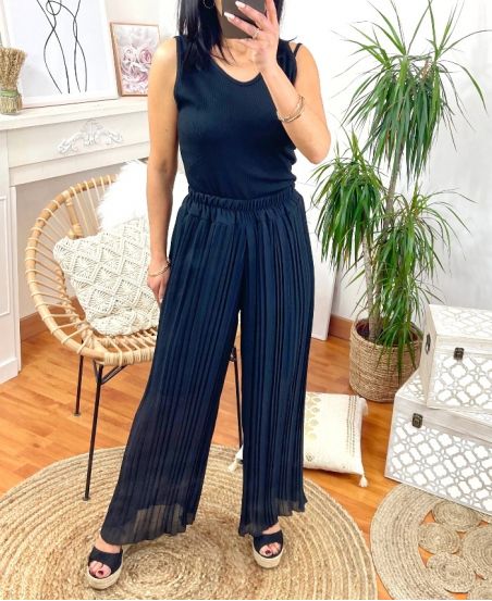PLEATED TROUSERS 22380 BLACK