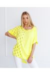 CAMISETA EFECTO DELAVE 6709 AMARILLO NEÓN