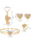5 PIECES GOLD COLOR JEWELRY SET
