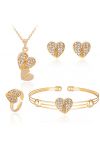 5 PIECES GOLD COLOR JEWELRY SET