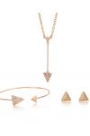 ENSEMBLES DE BIJOUX EN TRIANGLE COULEUR OR