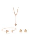 ENSEMBLES DE BIJOUX EN TRIANGLE COULEUR OR