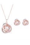 CONJUNTO DE JOYAS CON ADORNOS DE PERLAS DE ORO ROSA