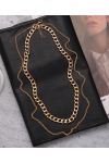 COLLIER DOUBLE CHAINE 1211 DORE