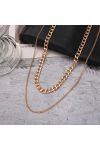 COLLIER DOUBLE CHAINE 1211 DORE