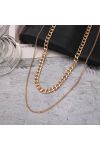 DOUBLE CHAIN NECKLACE 1211 GOLD