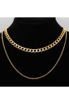 COLLIER DOUBLE CHAINE 1211 DORE