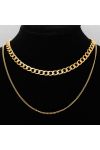 DOUBLE CHAIN NECKLACE 1211 GOLD