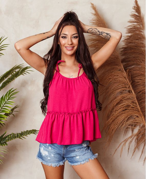 TOP CON TIRANTES 21101 FUSHIA