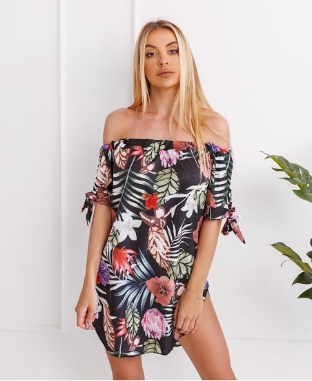 ROBE TUNIQUE FLOWER 6719I1 NOIR