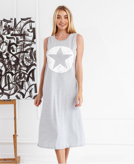 LONG DRESS ETOILE 7623 GREY