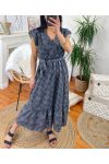 PRINTED LONG DRESS 1181 BLACK