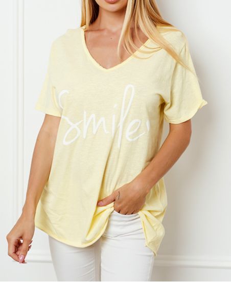 T-SHIRT SMILE 6614 YELLOW