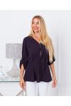 TUNIC ZIPPEE NECKLINE 6300 NAVY BLUE