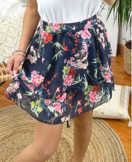 PACK 2 SKIRTS FLOWER 9739I2 BLACK