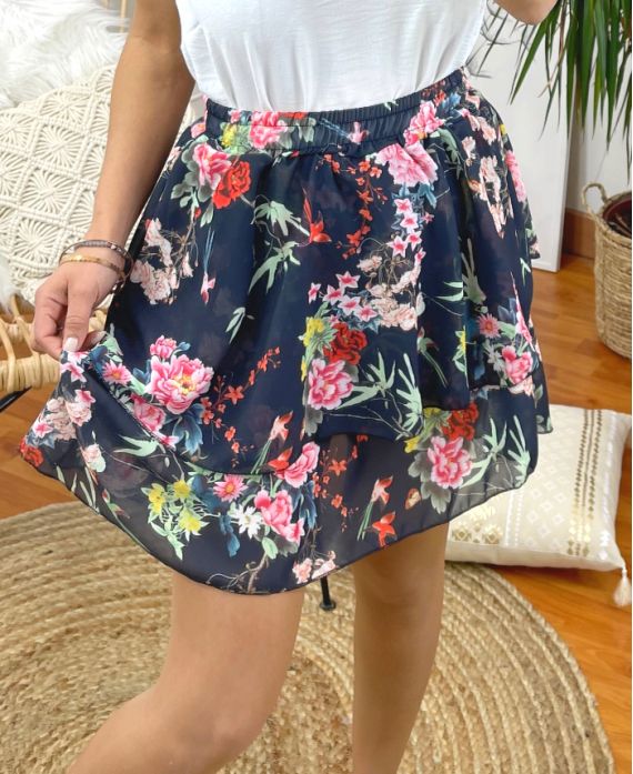 PACK 2 SKIRTS FLOWER 9739I2 BLACK