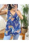 PACK 2 TOPS FLOWER DOS CROISE 9742 NAVY BLUE