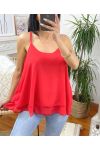 TOP TRANSPARENTE SIN TIRANTES 5881 ROJO