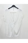 OVERSIZE OPEN BACK TOP + NECKLACE M1 WHITE