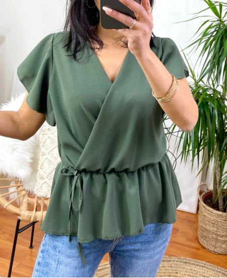 TIE-UP TOP 8348 MILITARY GREEN