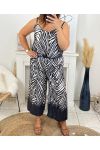 PLUS SIZE CAMISOLE TOP SET WITH CHIC MATCHING PANTS 1000 BLACK