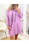 LONG HOODED SWEATSHIRT B1049 PURPLE