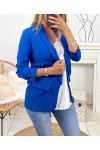BLAZER JACKET WITH ROLLED UP SLEEVES 88833 ROYAL BLUE