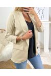 BLAZER JACKET WITH ROLLED UP SLEEVES 88833 BEIGE