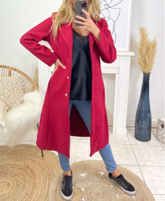 CHIC LONG COAT B3431 RED