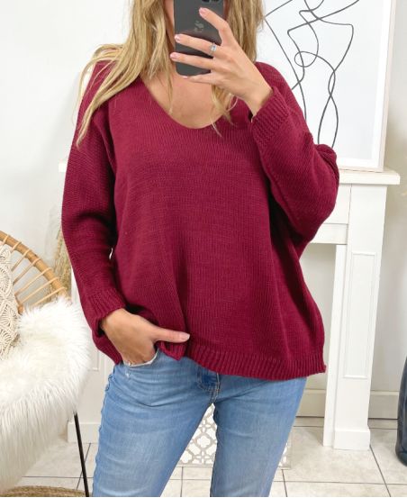 SWEATER OVER MAILLE 8066 BORDEAUX