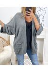 MESH VEST 2 POCKETS 8039 GRAY