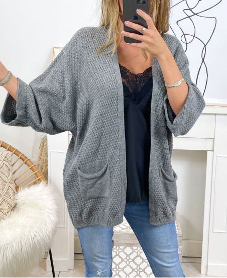 MESH VEST 2 POCKETS 8039 GRAY