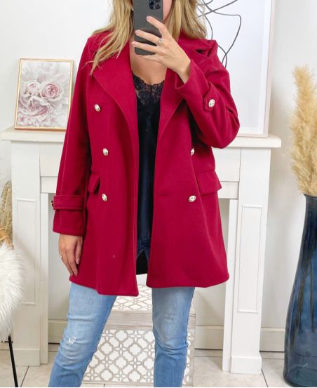 MANTEAU CABAN B3426 BORDEAUX